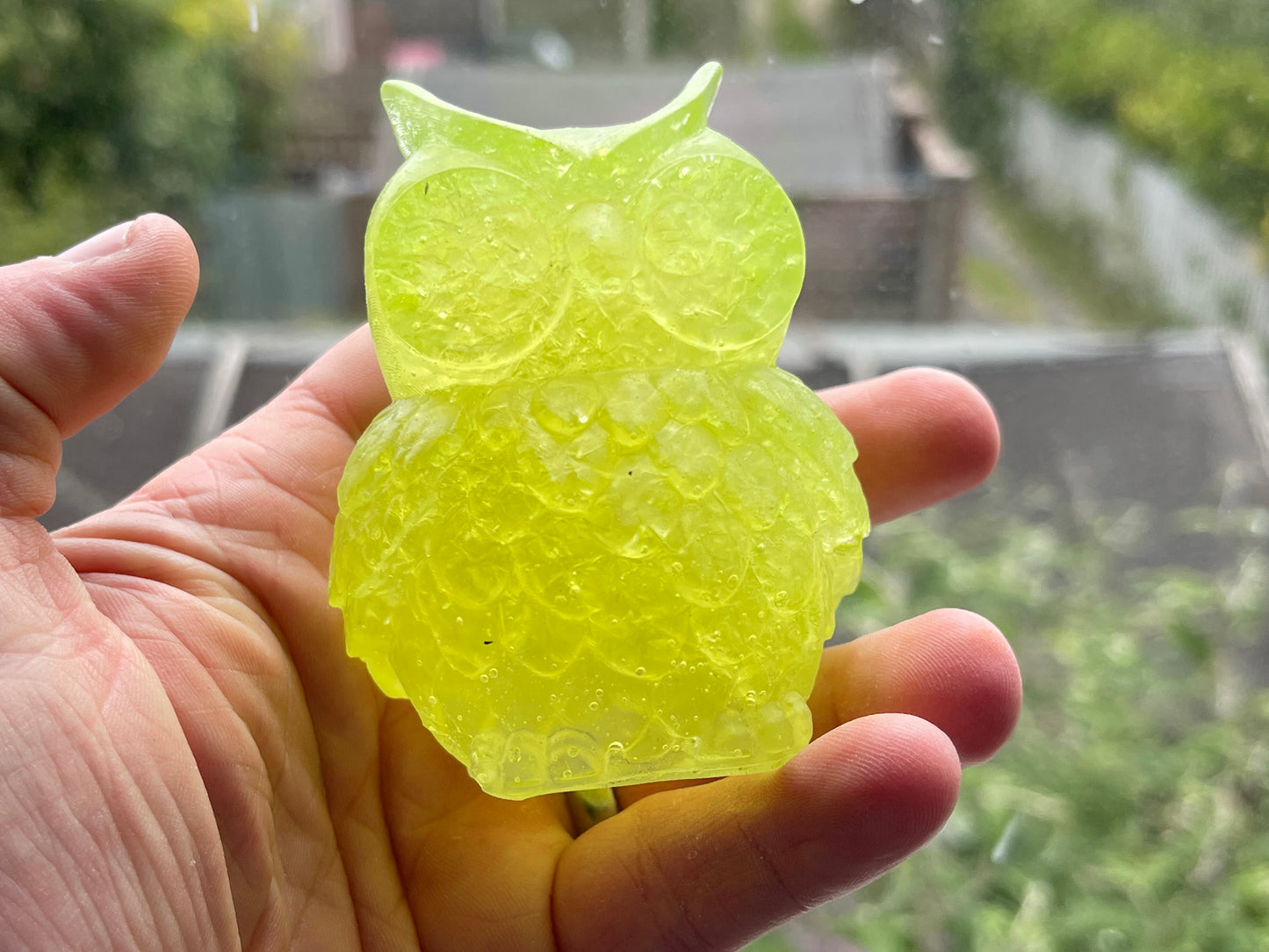 Uranium Glass Resin Owl (Uresinium)