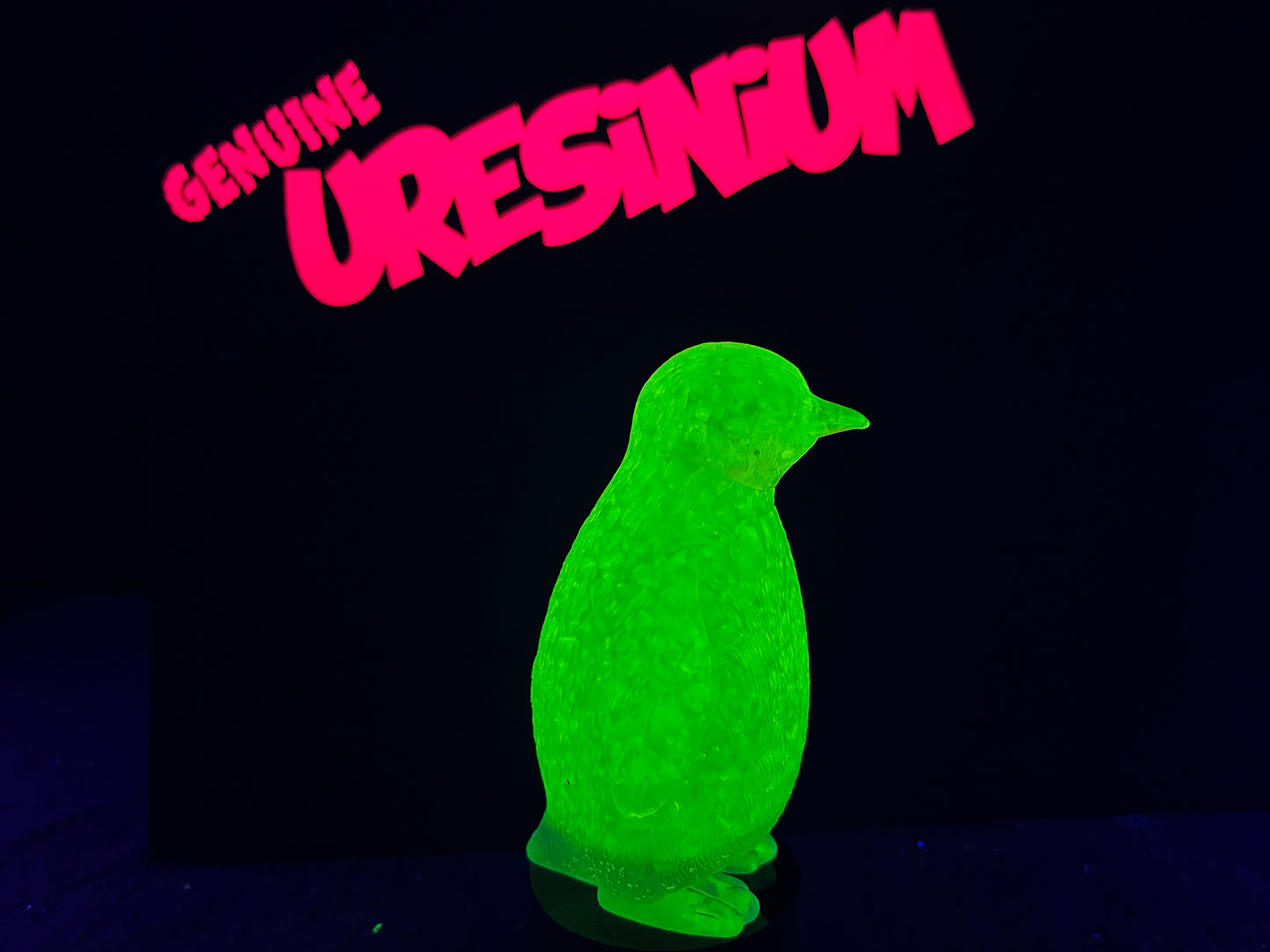 Uranium Glass Resin Penguin (Uresinium)