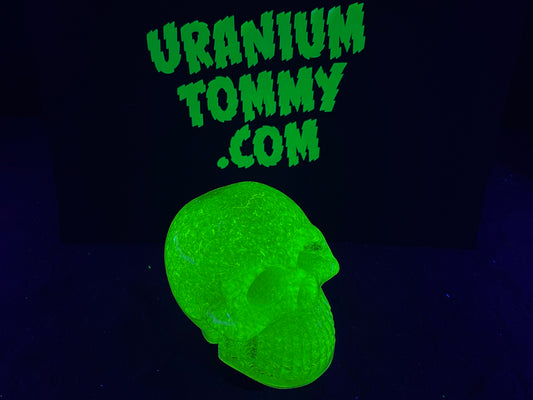 Uranium Glass Resin Skull Large (Uresinium)
