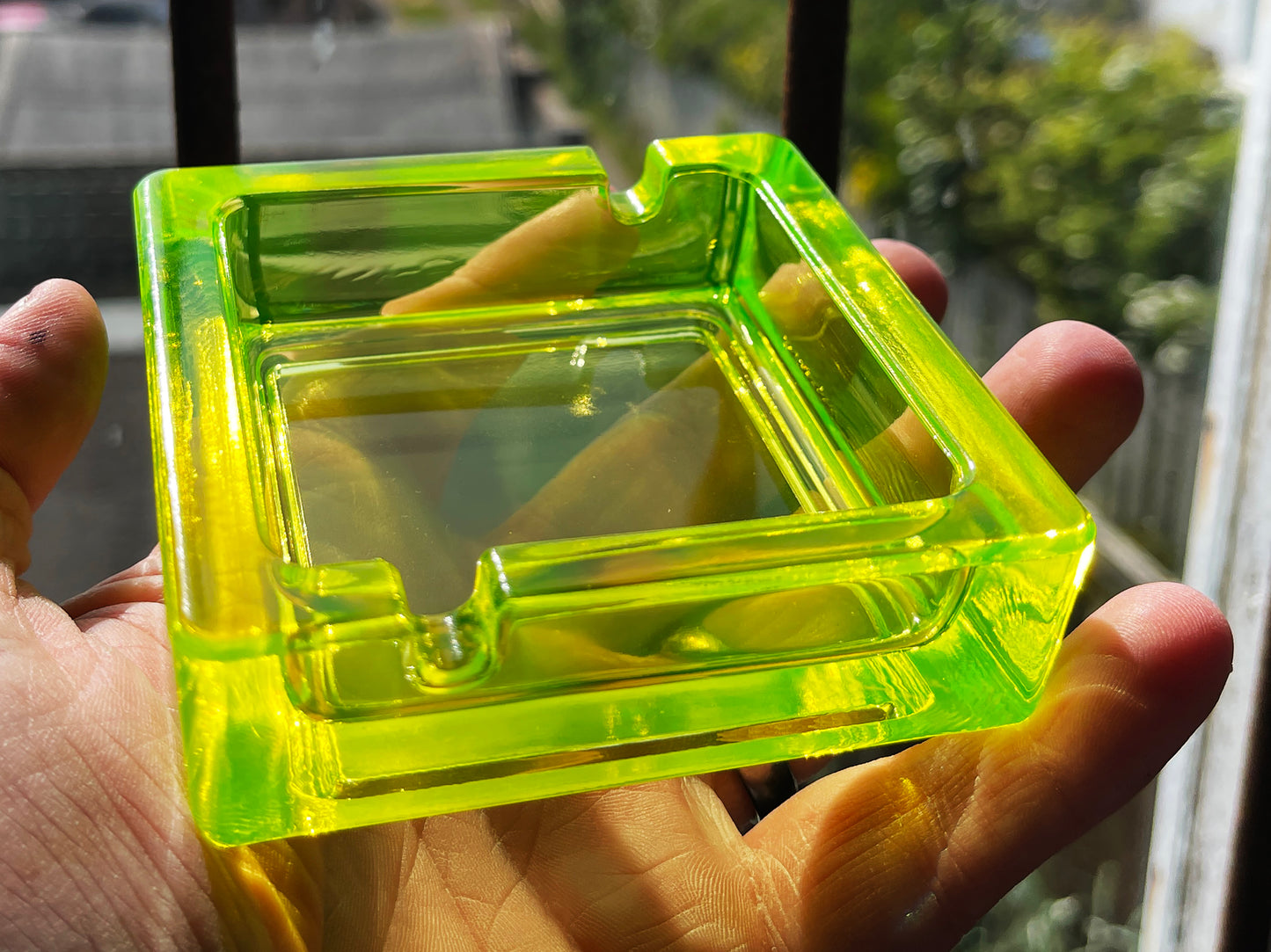 Uranium Glass Ashtray