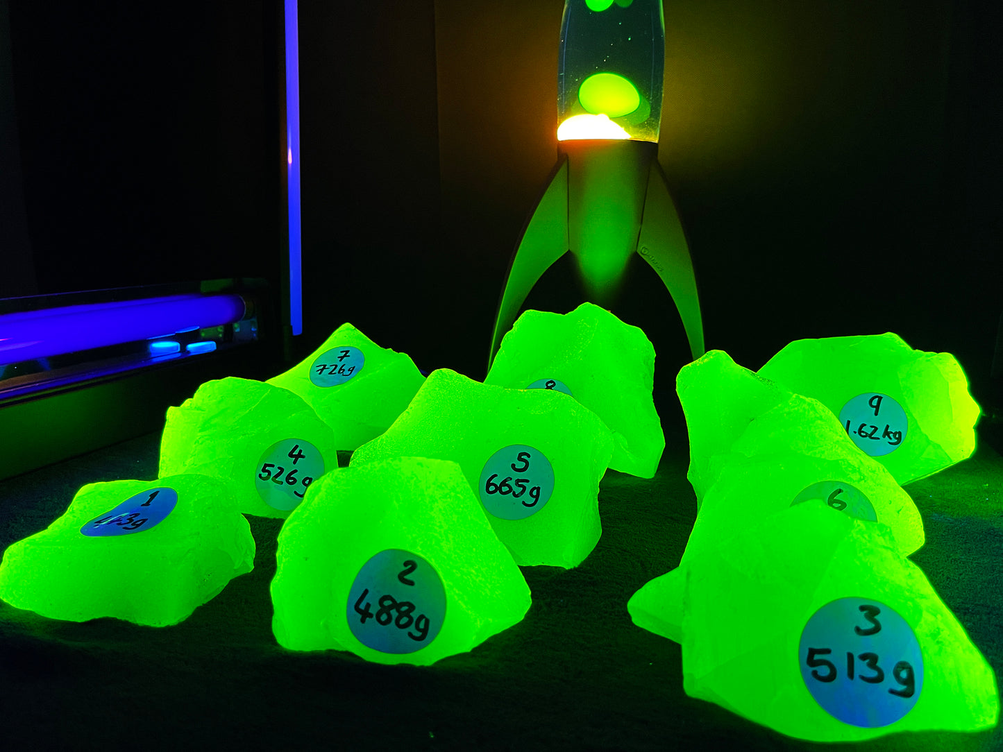 Uranium Glass Cullet Chunks - Supersize