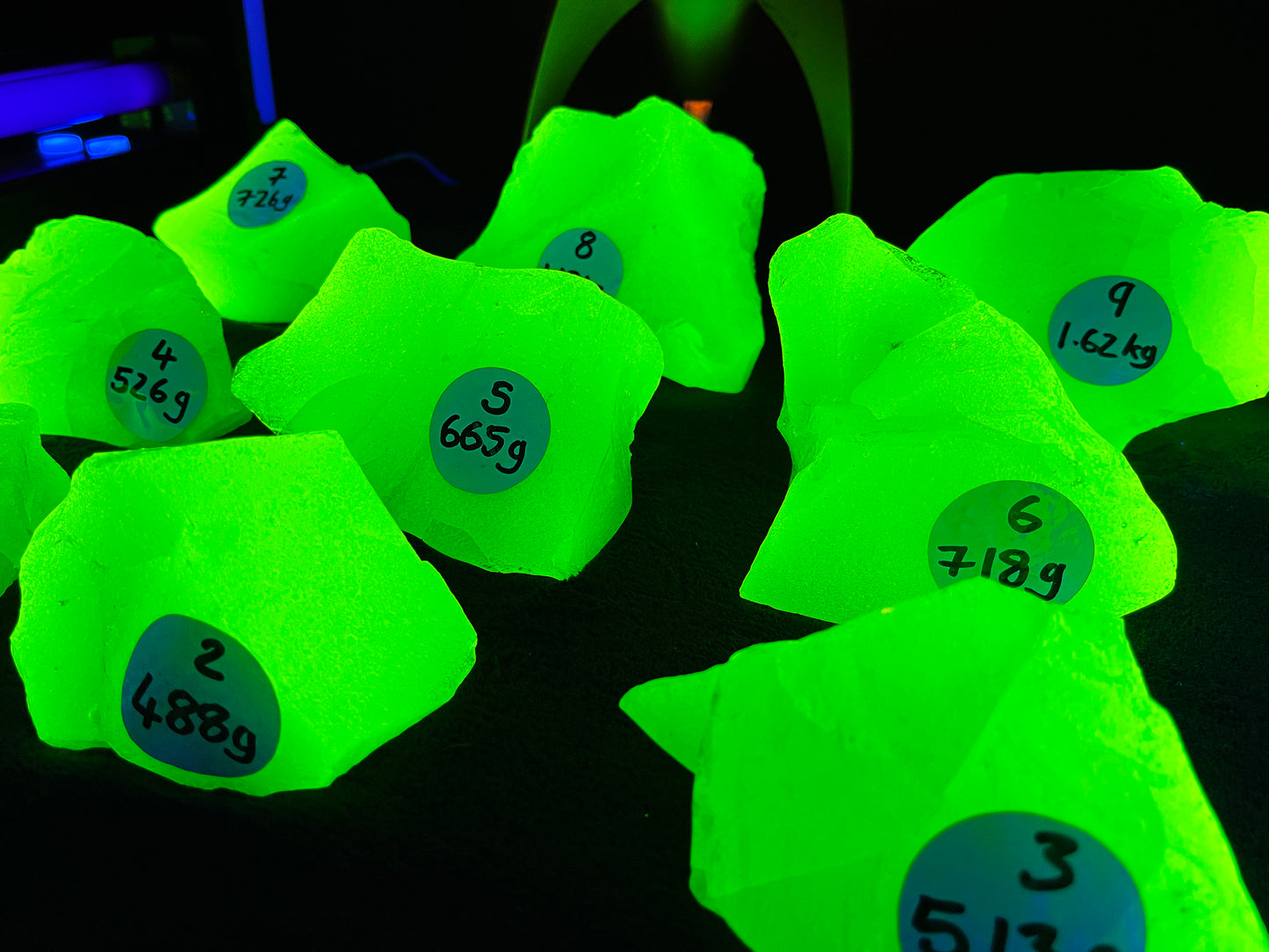 Uranium Glass Cullet Chunks - Supersize