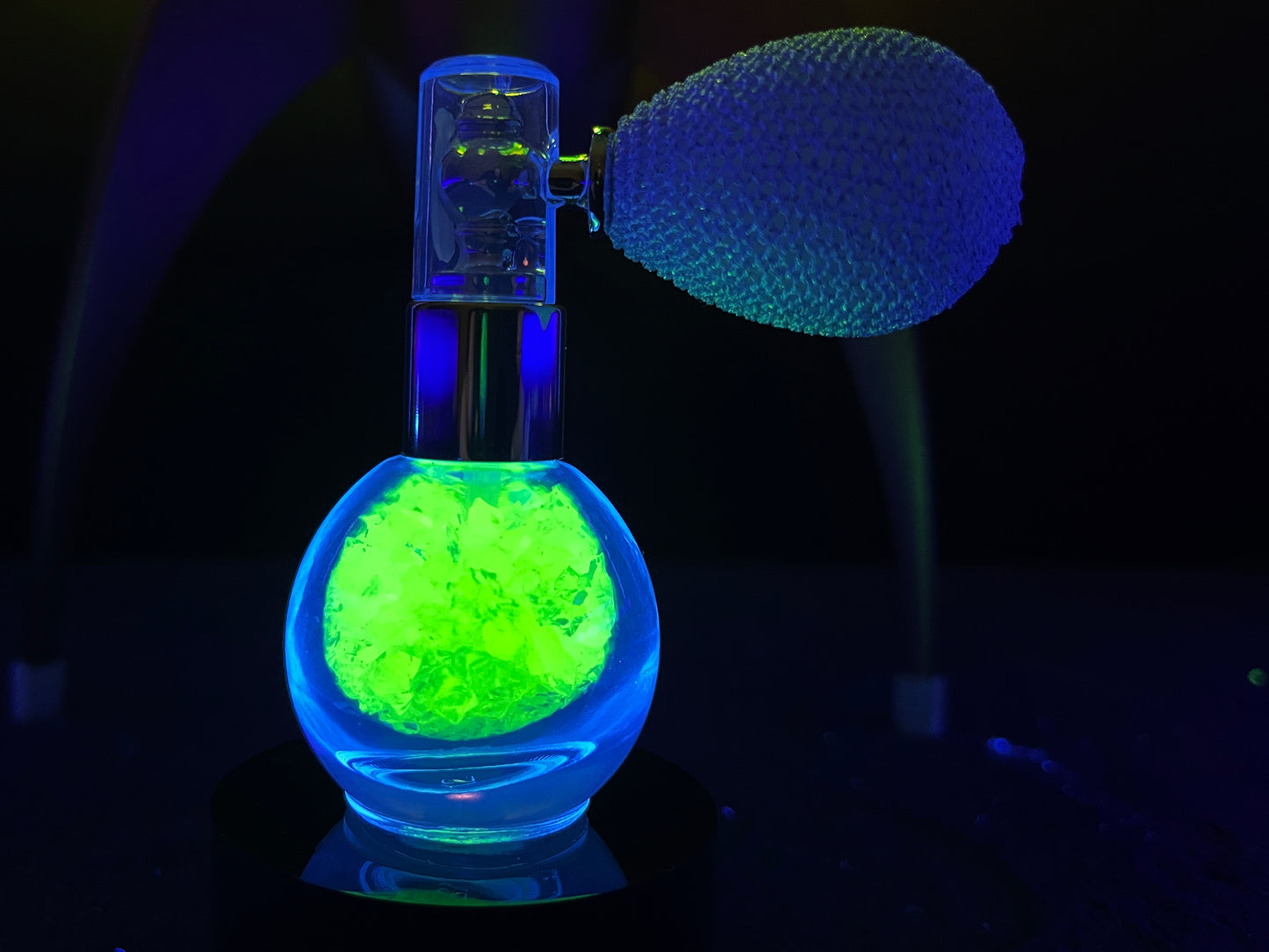 Uranium Glass Filled Perfume Atomiser