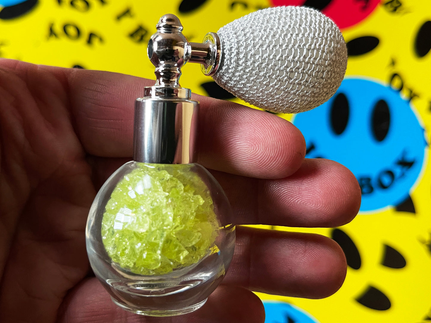 Uranium Glass Filled Perfume Atomiser