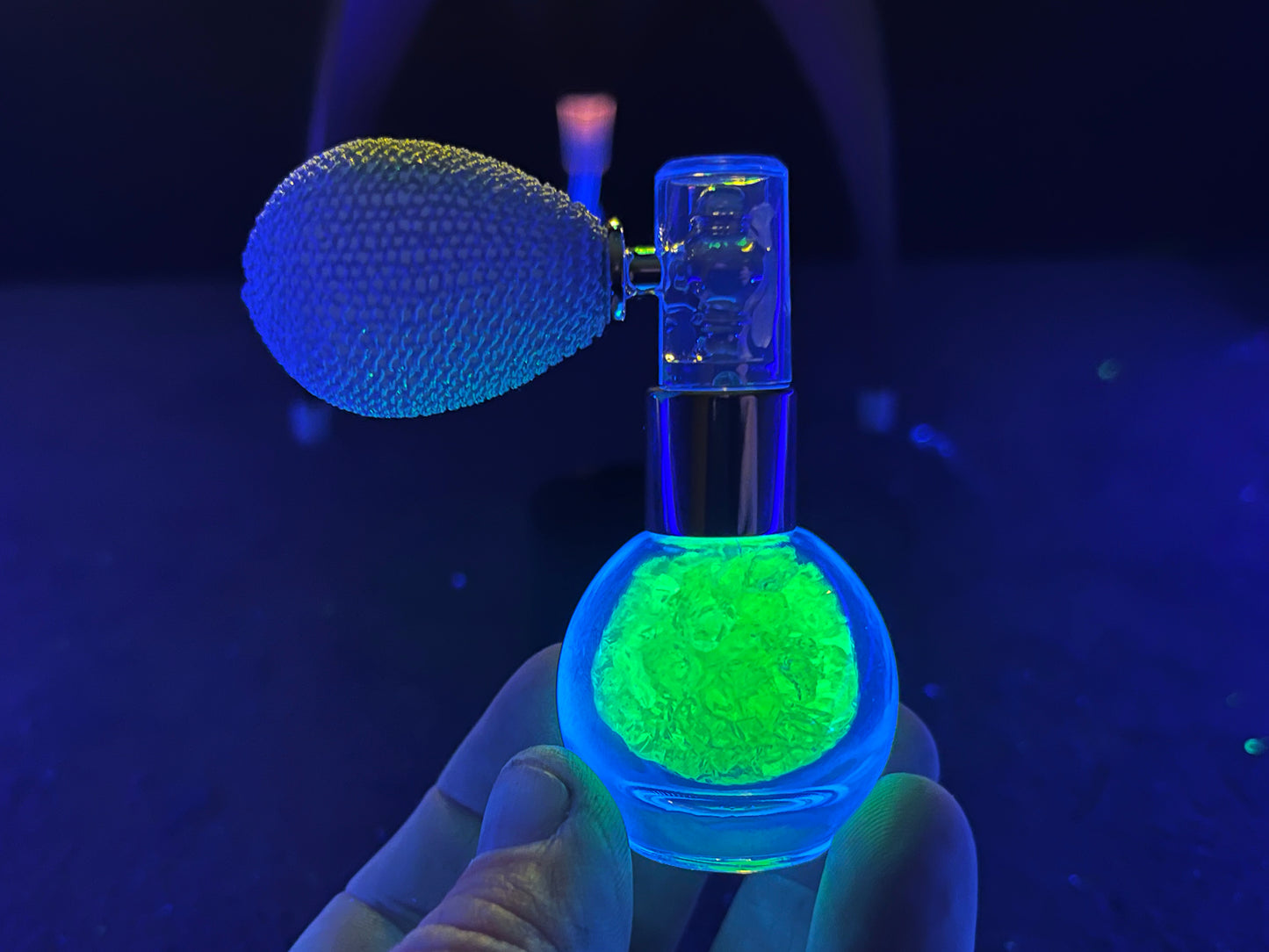 Uranium Glass Filled Perfume Atomiser