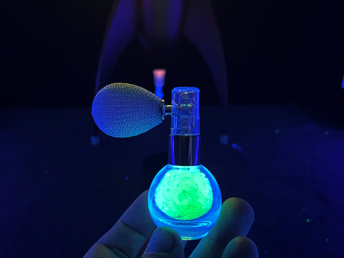 Uranium Glass Filled Perfume Atomiser