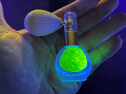 Uranium Glass Filled Perfume Atomiser