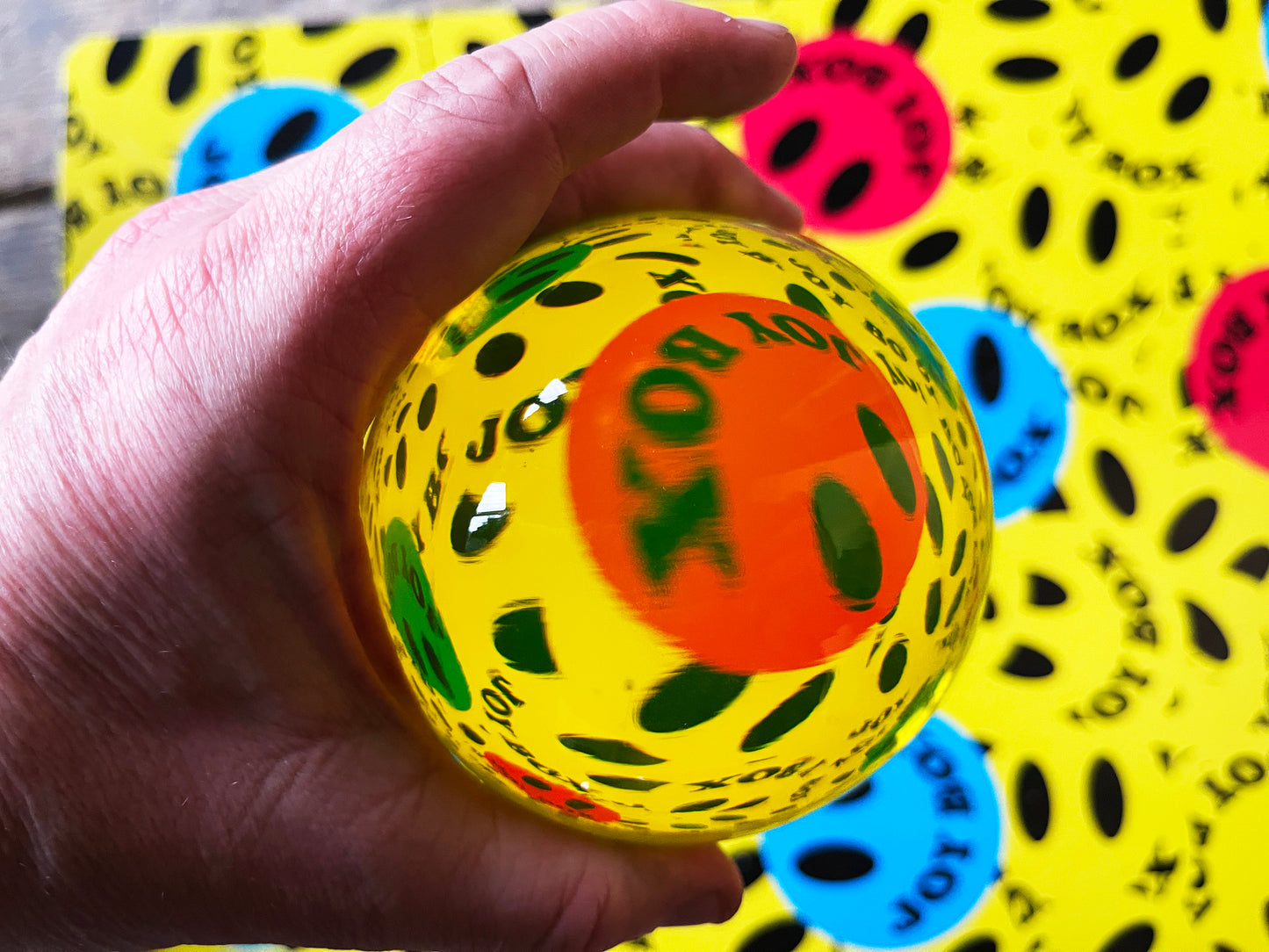 Uranium Glass 4 inch Sphere - With Stand