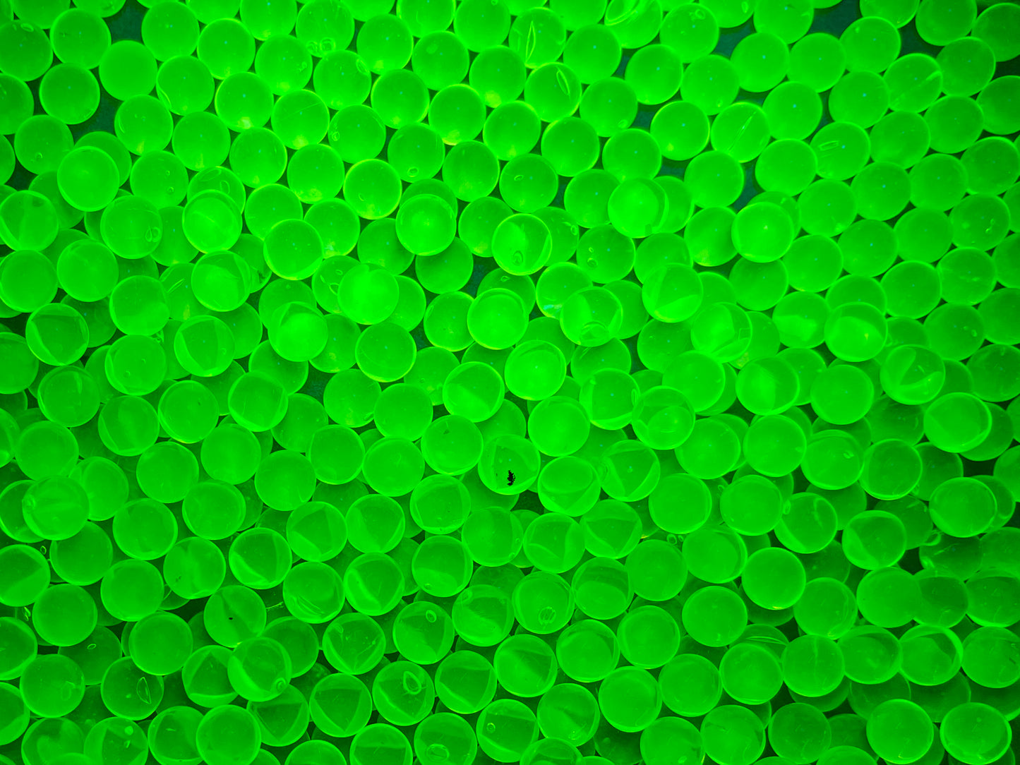 12mm Uranium Glass Marbles (Seconds)