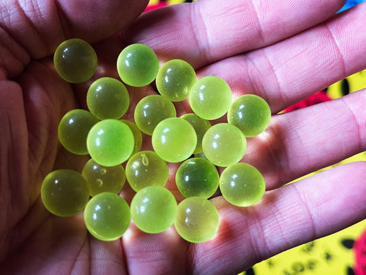 12mm Uranium Glass Marbles (Seconds)