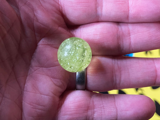 Uranium Glass 20mm Shooter Marble