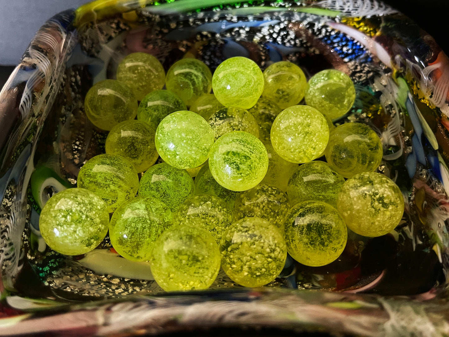 Uranium Glass 20mm Shooter Marble