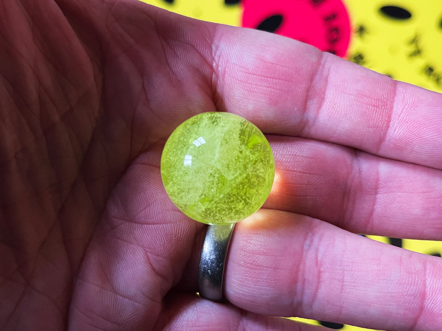 Uranium Glass 25mm Shooter Marble