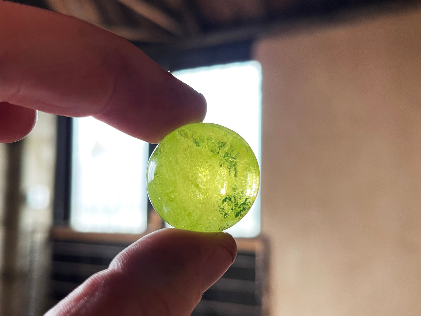 Uranium Glass 25mm Shooter Marble