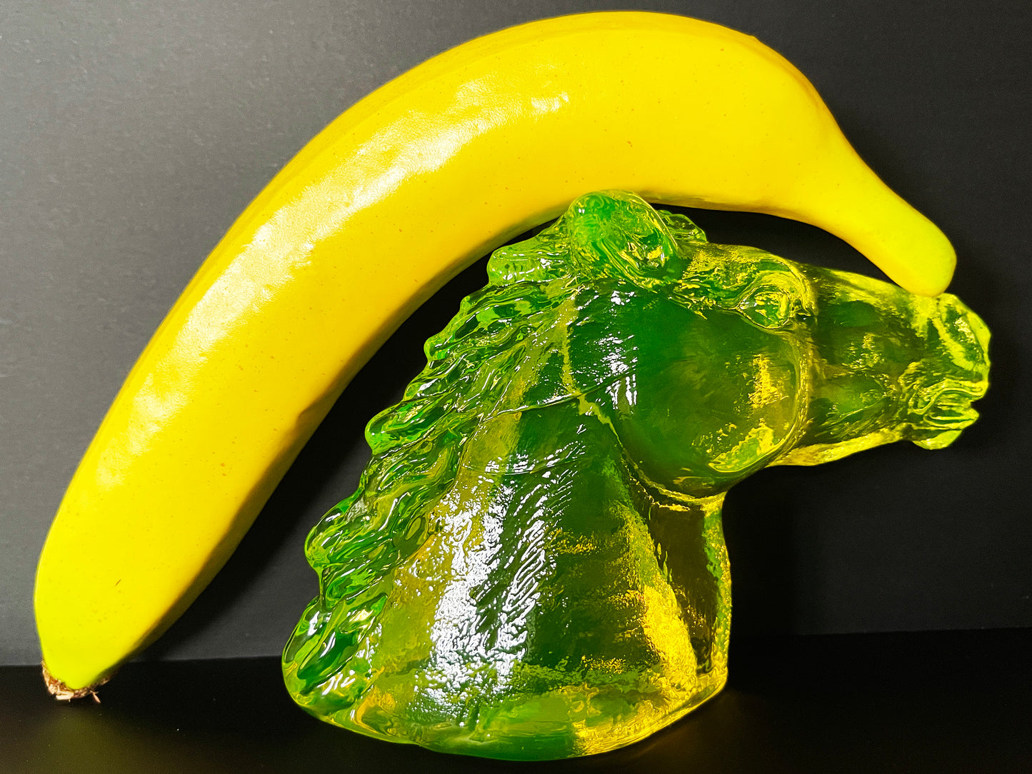 Uranium Glass Horse Head