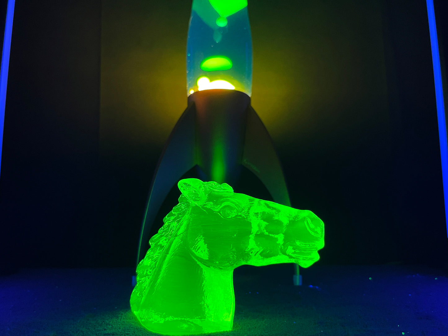 Uranium Glass Horse Head