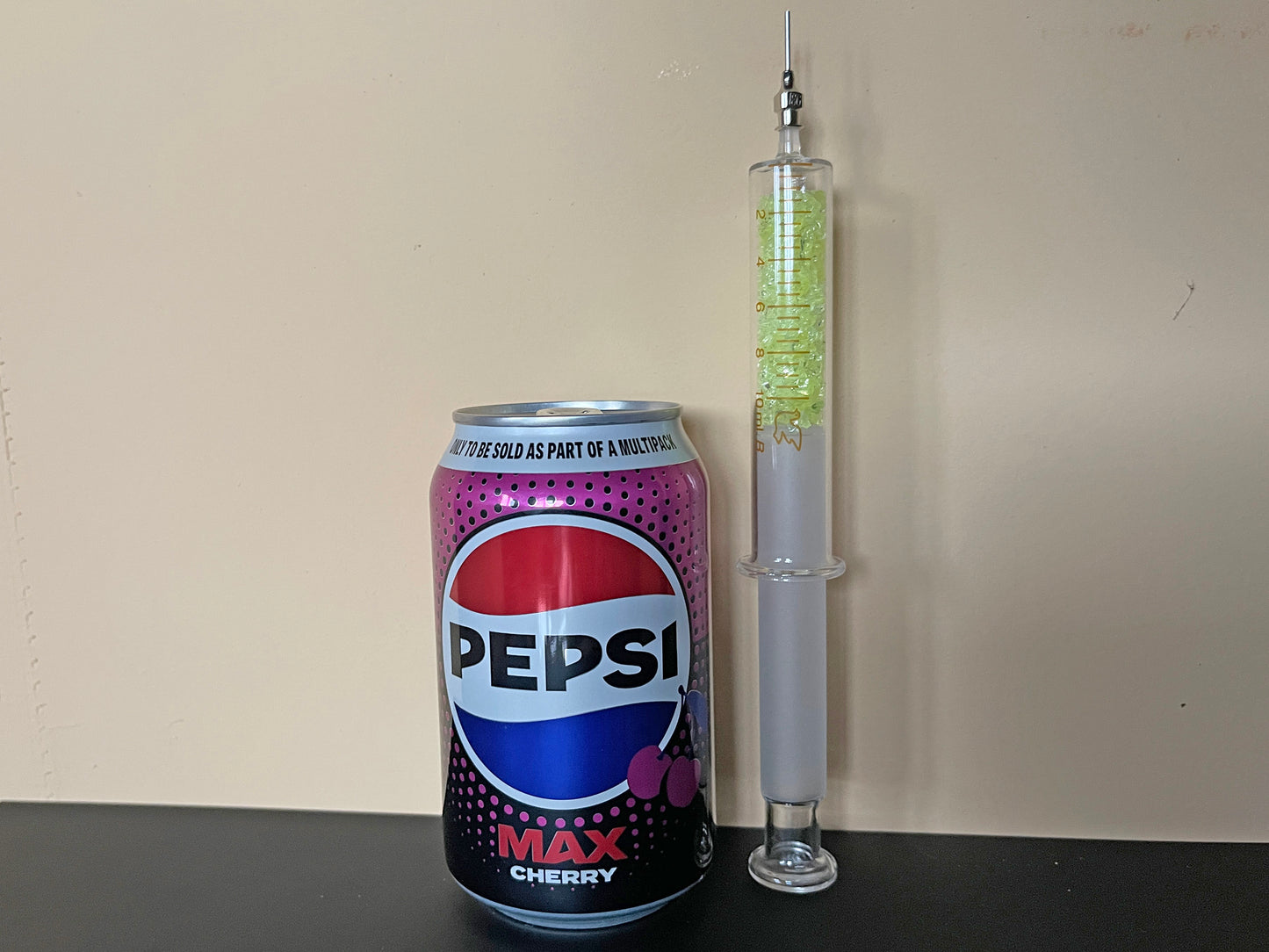 Uranium Glass Filled Syringe