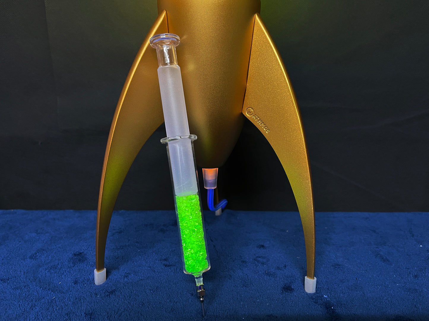 Uranium Glass Filled Syringe