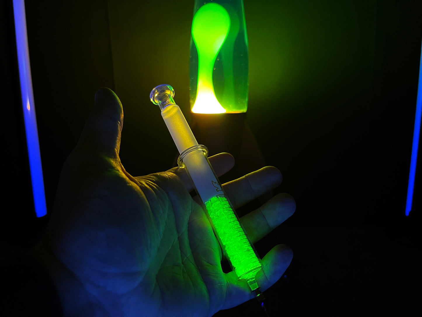 Uranium Glass Filled Syringe