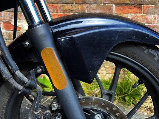 Veloviz Black STEALTH Reflective Amber Orange Motorcycle Fork Reflector Stickers OG