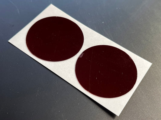 Veloviz Black STEALTH Reflective RED Motorcycle Fork Reflector Stickers ROUND