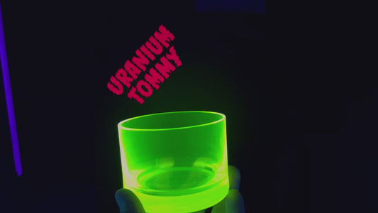 Uranium Glass Shot Whisky Tumbler