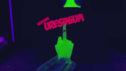 Uranium Glass Resin Middle Finger (Uresinium)