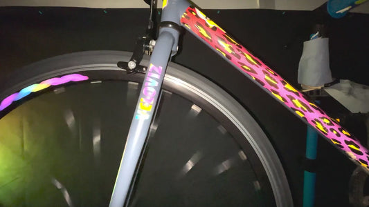 Reflective Rainbow Bright Waves Wheel Rim Stickers