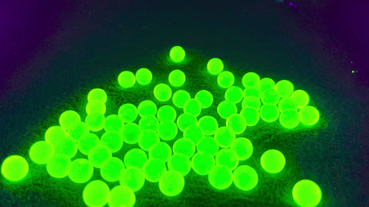 12mm Uranium Glass Marbles (Seconds)