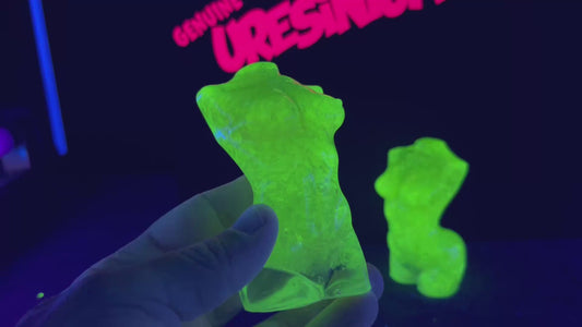 Uranium Glass Resin Ghost Female Figure (Uresinium)
