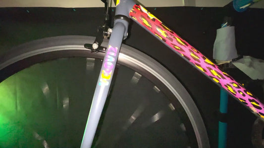 Reflective Rainbow Bright Racing Flag Wheel Rim Stickers