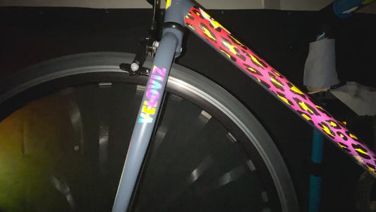 Reflective Rainbow Bright Text Wheel Rim Stickers