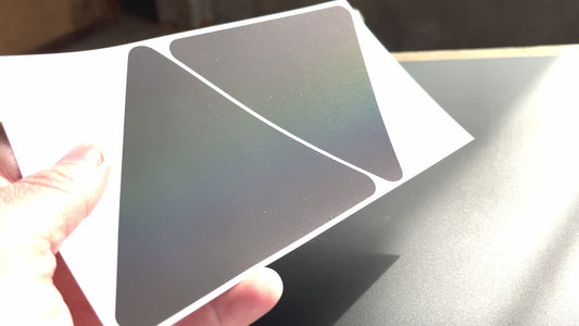 Alien Handprint (Medium) Reflective Rainbow Bright Bike Stickers