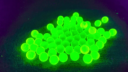 14mm Uranium Glass Marbles (Seconds)
