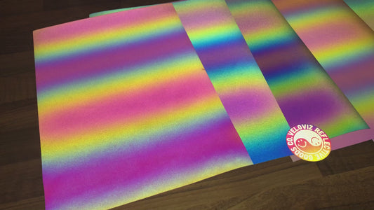 Rainbow Bright Reflective Self Adhesive Sheets