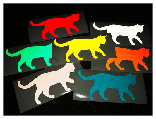 Valueviz Reflective Cat Walking (Large) Stickers