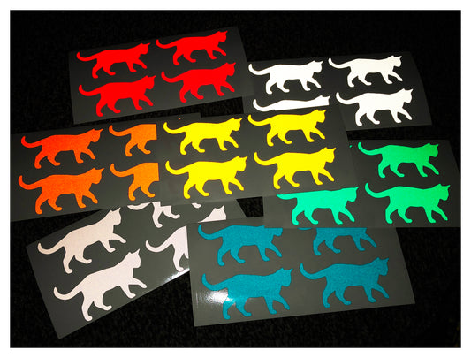 Valueviz Reflective Cat Walking (Medium) Stickers