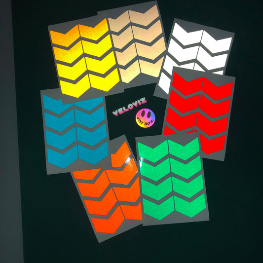 Valueviz Reflective 3 Inch Chevron Stickers