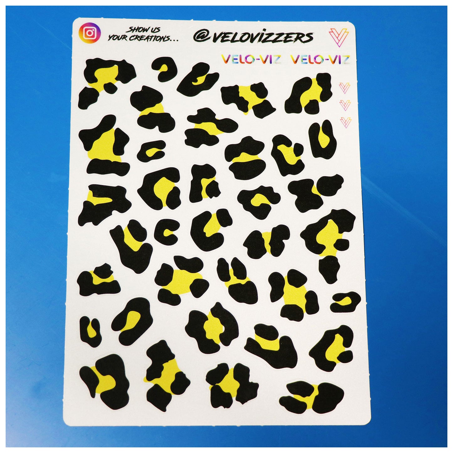 Reflective Leopard Print Die-Cut Stickers