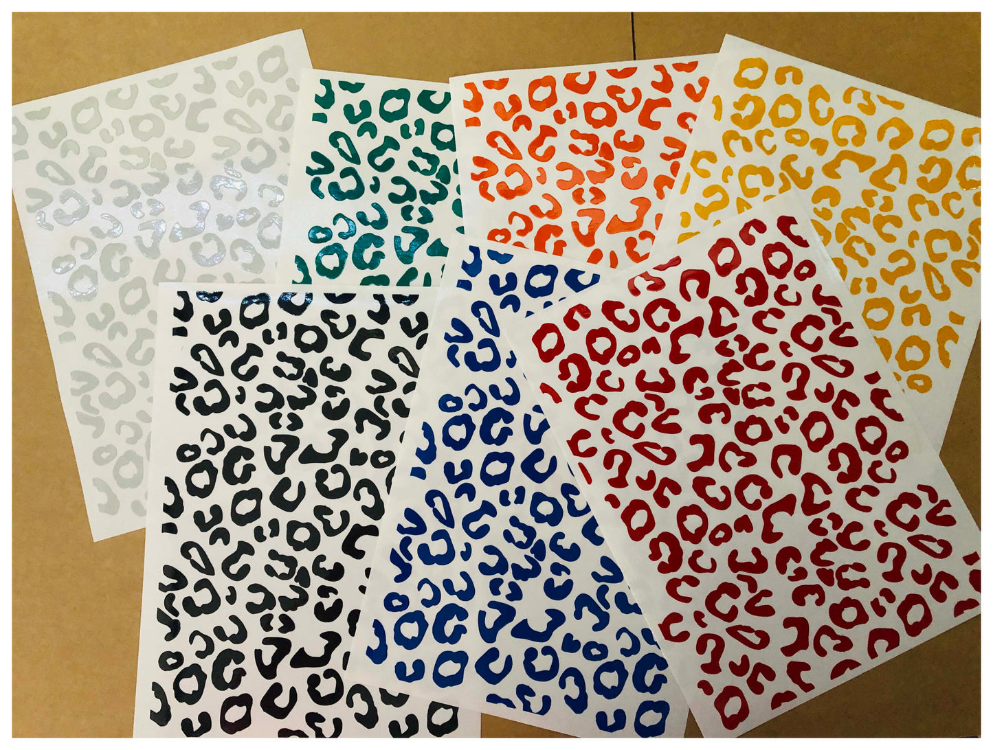 Valueviz Reflective A4 Leopard Print Stickers