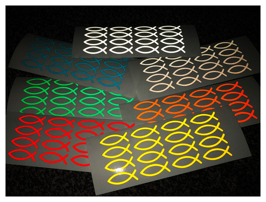 Valueviz Reflective Jesus Fish Ichthys (Extra Small) Stickers