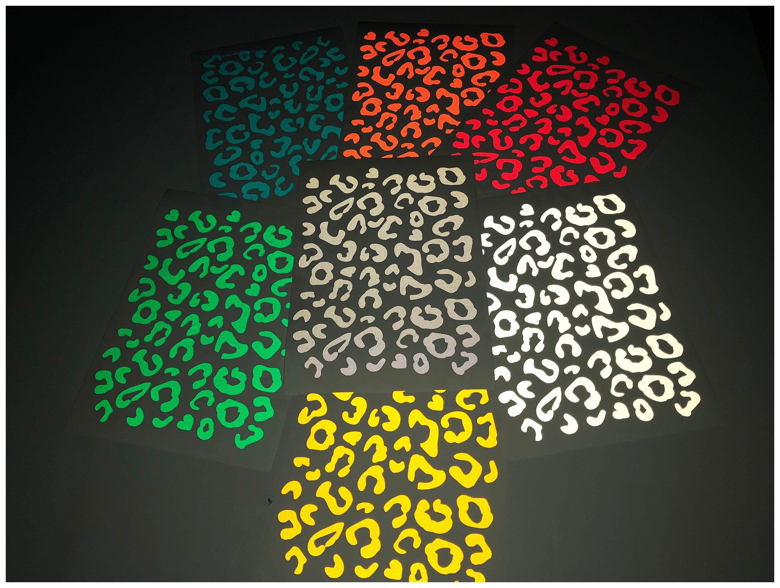 Stickers vélo Veloviz REFLECTIVE imprimé léopard A4 découpés - Super Fade - France