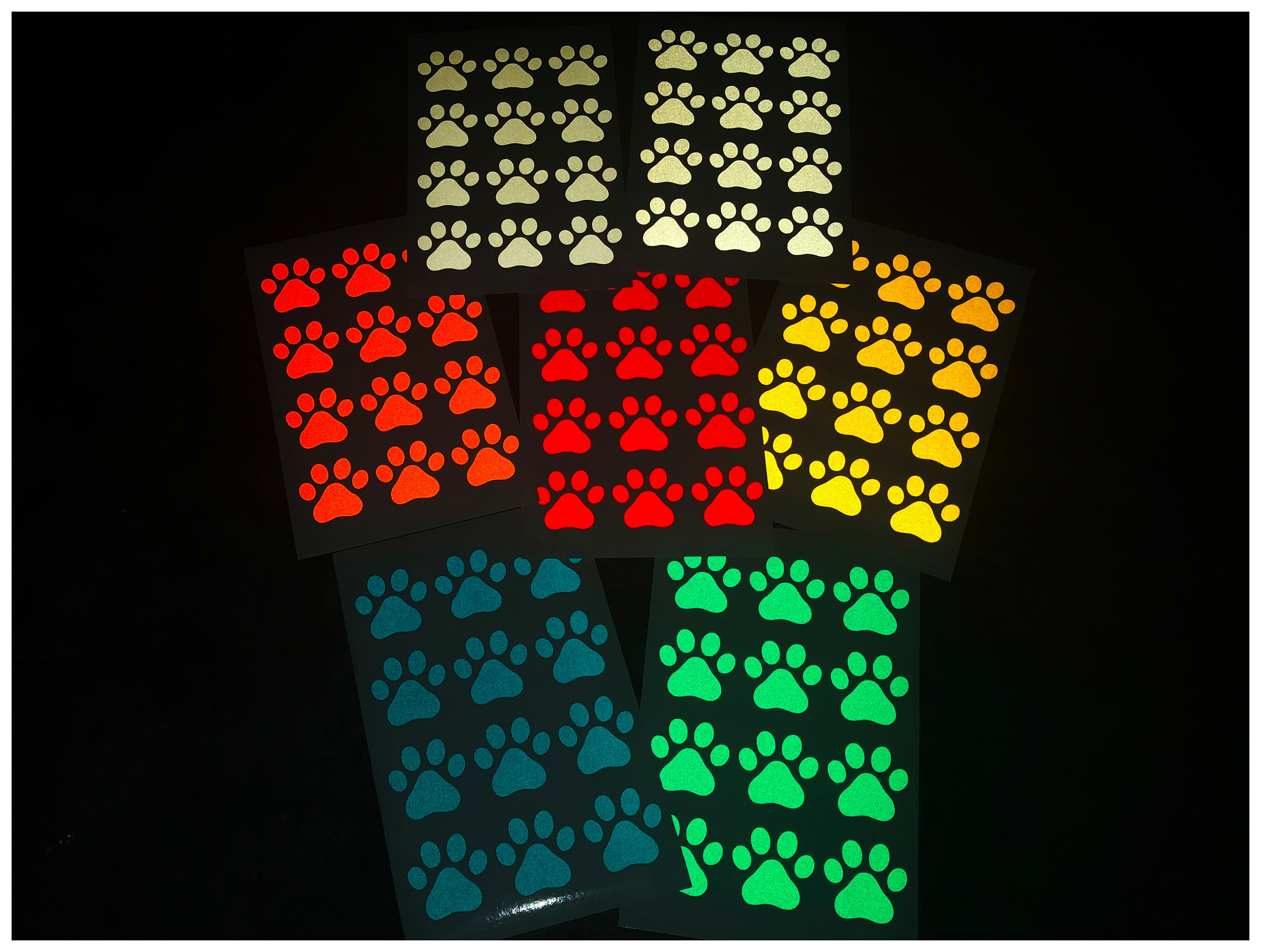 Valueviz Reflective Paw Print A5 Cargo Bike Stickers – Veloviz ...
