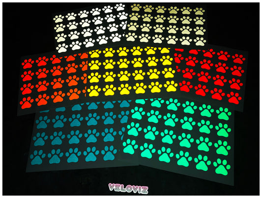 Valueviz Reflective Paw Print A4 Cargo Bike Stickers