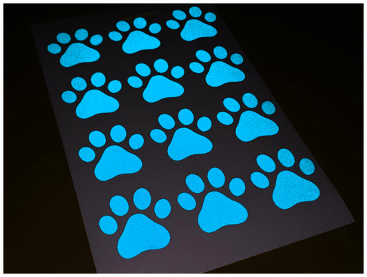 Valueviz Reflective Paw Print A5 Cargo Bike Stickers