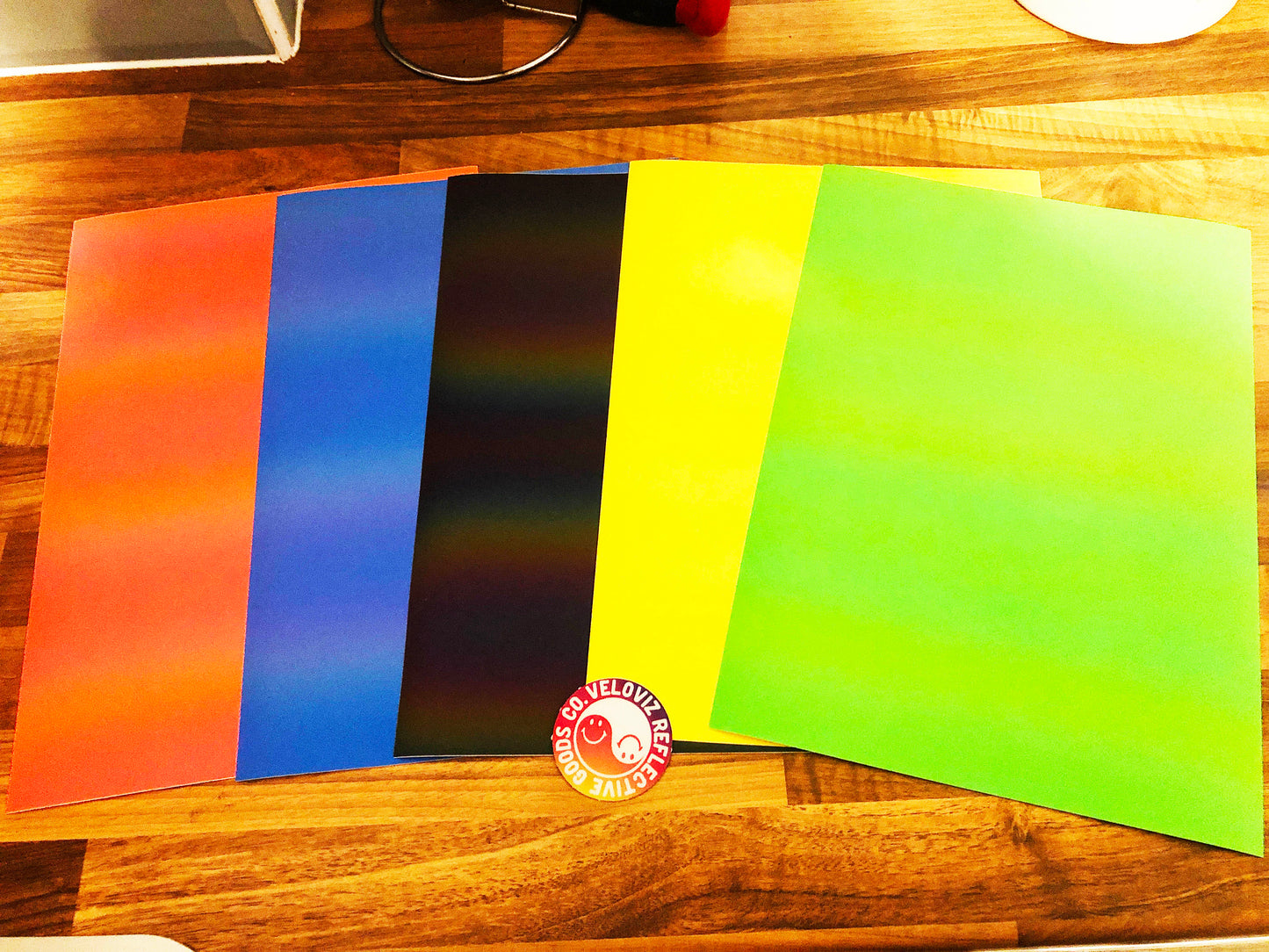 Rainbow Bright Reflective Self Adhesive Sheets