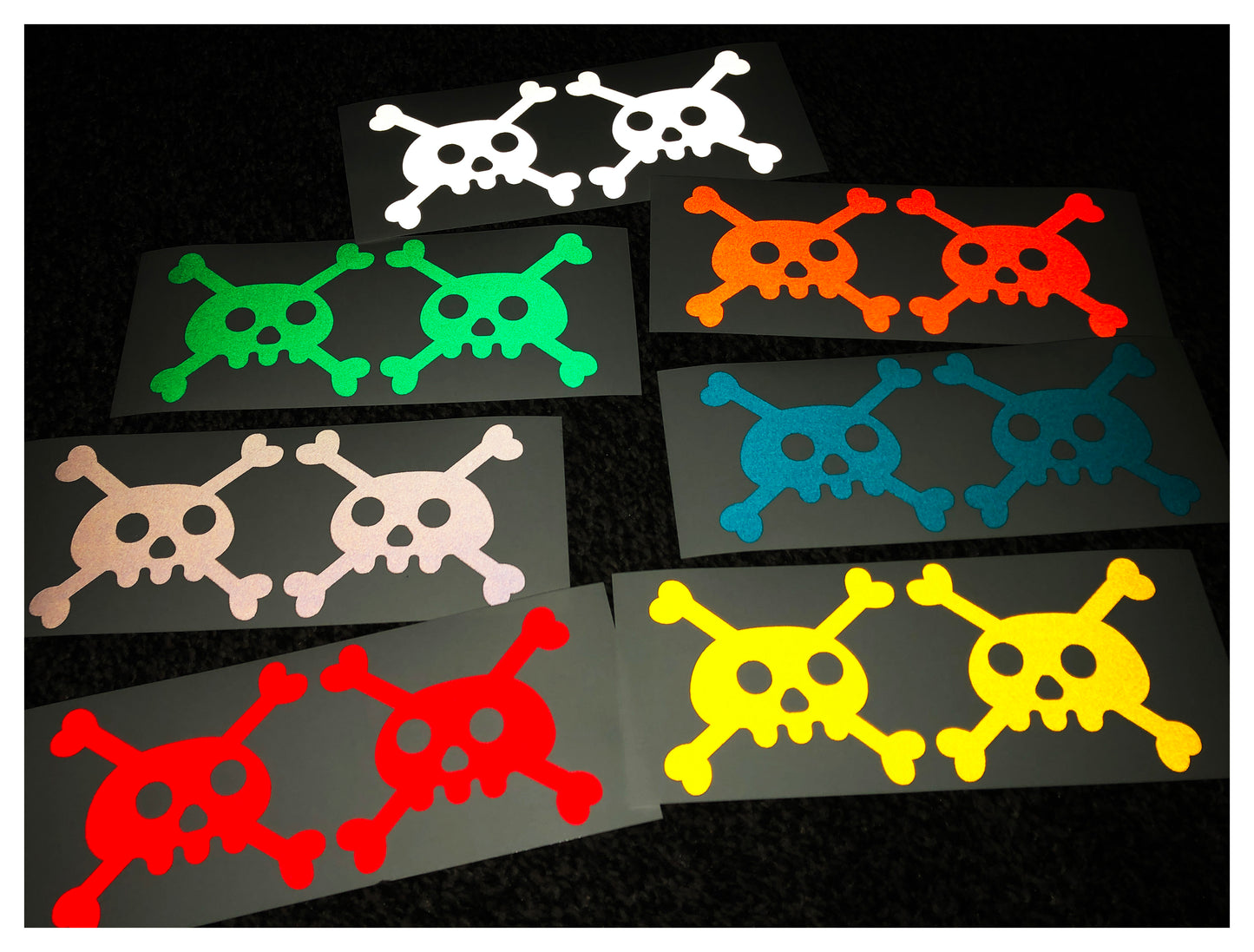 Valueviz Reflective Skull and Crossbones (Large) Stickers